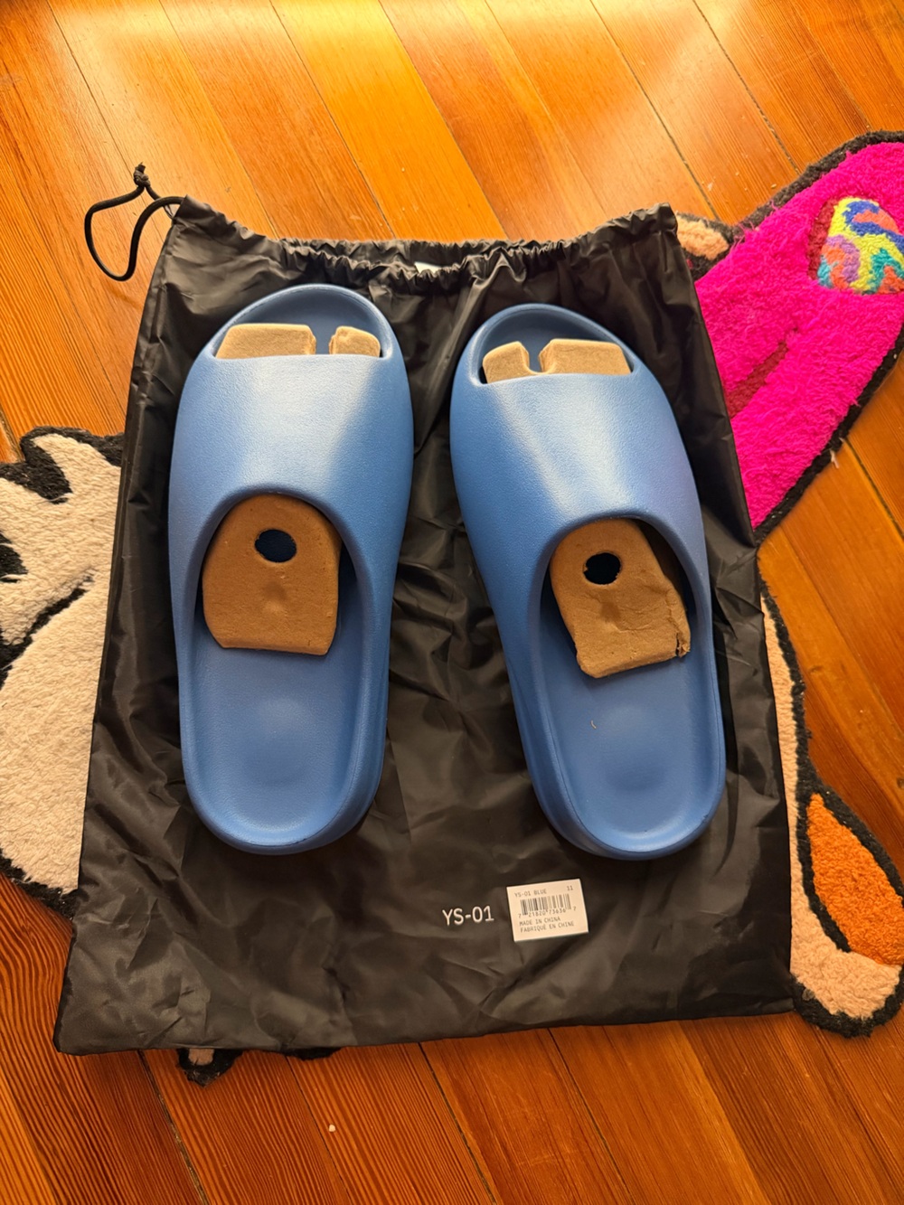 Yeezy Men's Light Blue slides